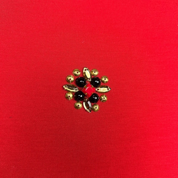 Ruby Rd red top women’s plus size L With details in beads - Picture 5 of 7